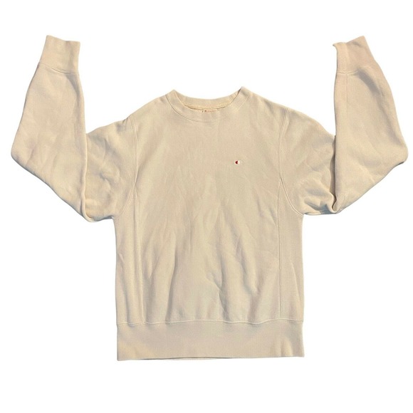 2000’s Champion Reverse Weave VTG Crewneck‎ Sweatshirt Off White Cream Size XS - Picture 1 of 5